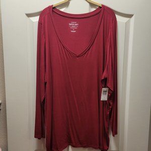 Torrid Super Soft Long Sleeve V-Neck Tee NWT